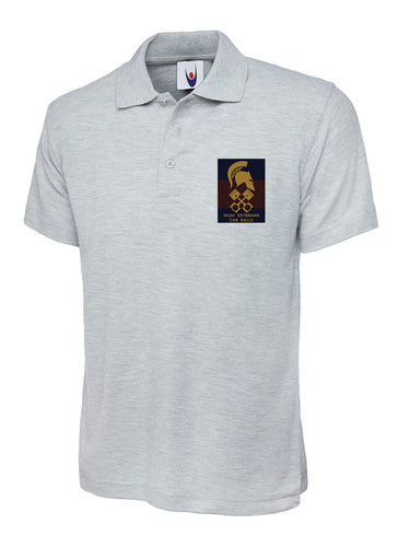 HCav Vets Rally Polo - Heather Grey